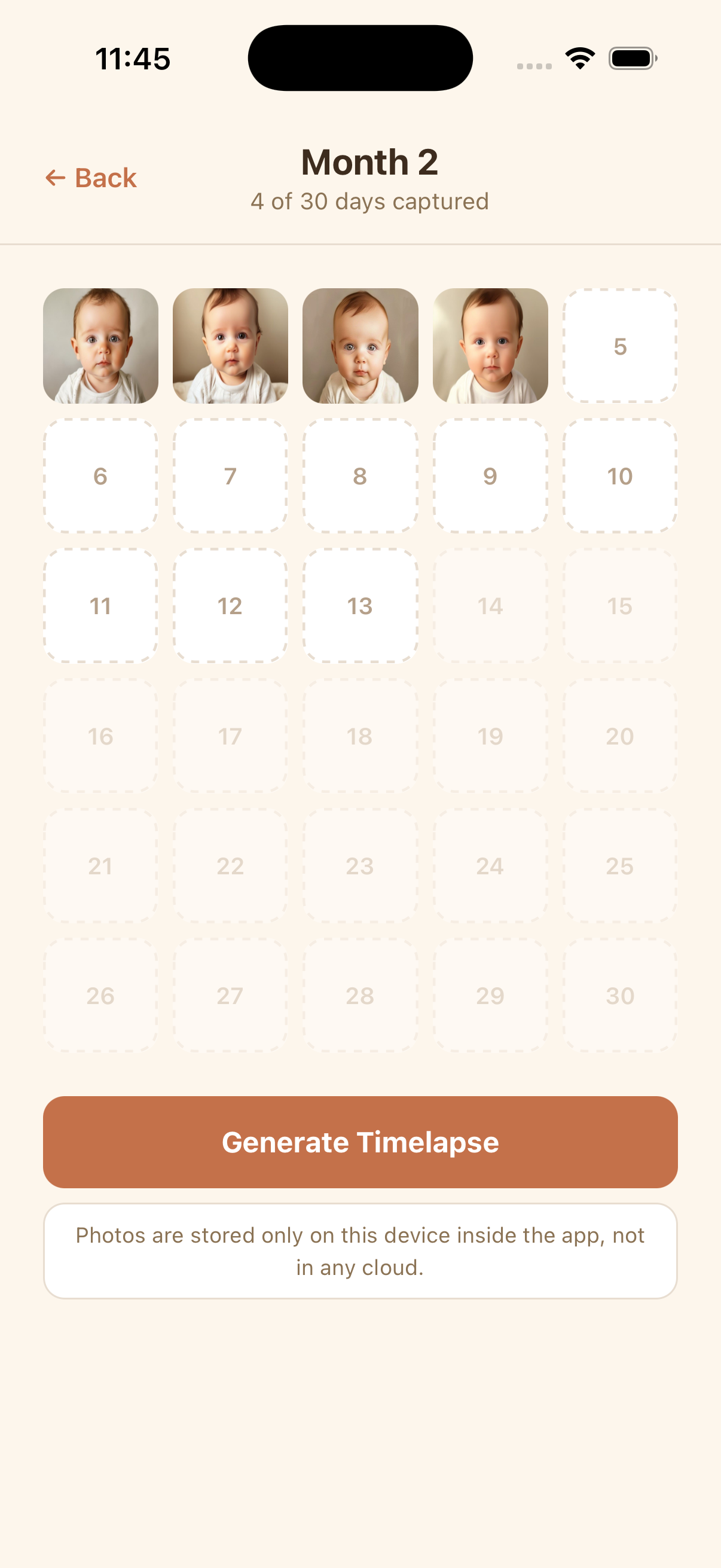 One simple photo each day